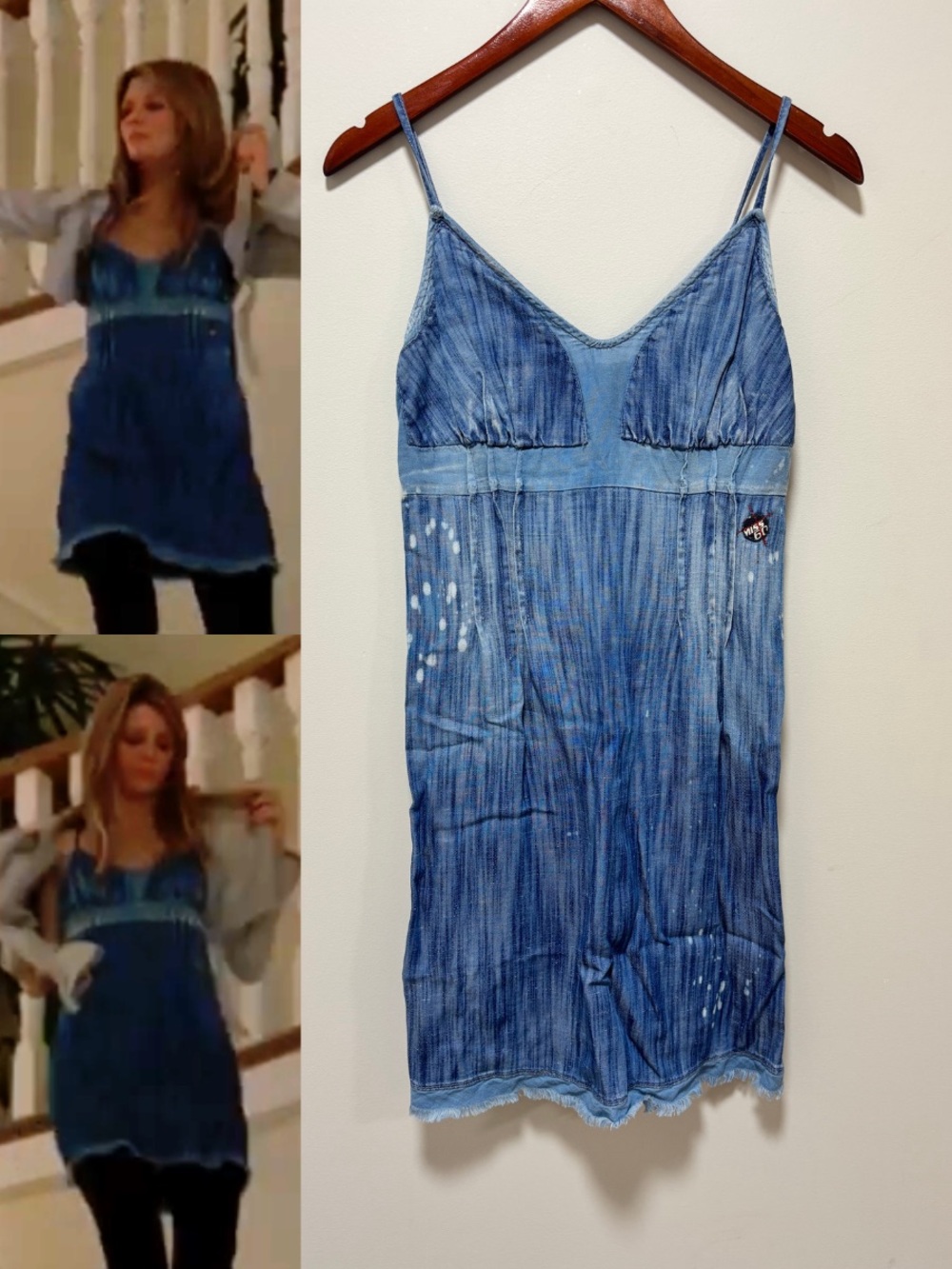 RARE Miss Sixty ASO Marissa Cooper The O.C. Y2K Blue Mini Dress Vintage S - Picture 11 of 14